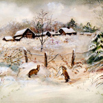 Winter at Corgi Cottage Cards (Blank Interior)