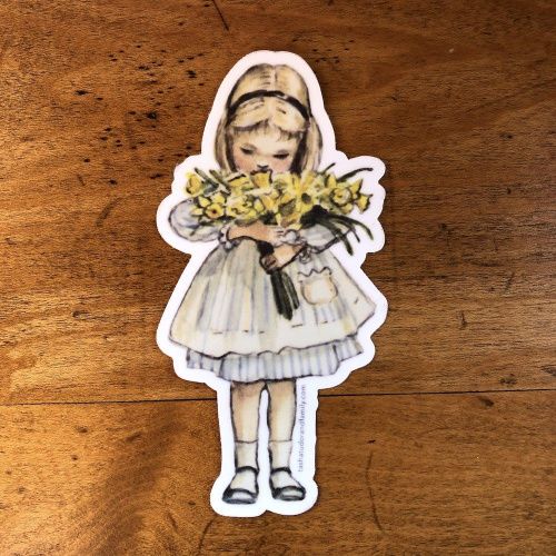 child_with_daffodils_tasha_tudor_sticker_1