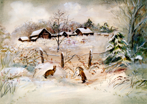 Winter at Corgi Cottage Card Set